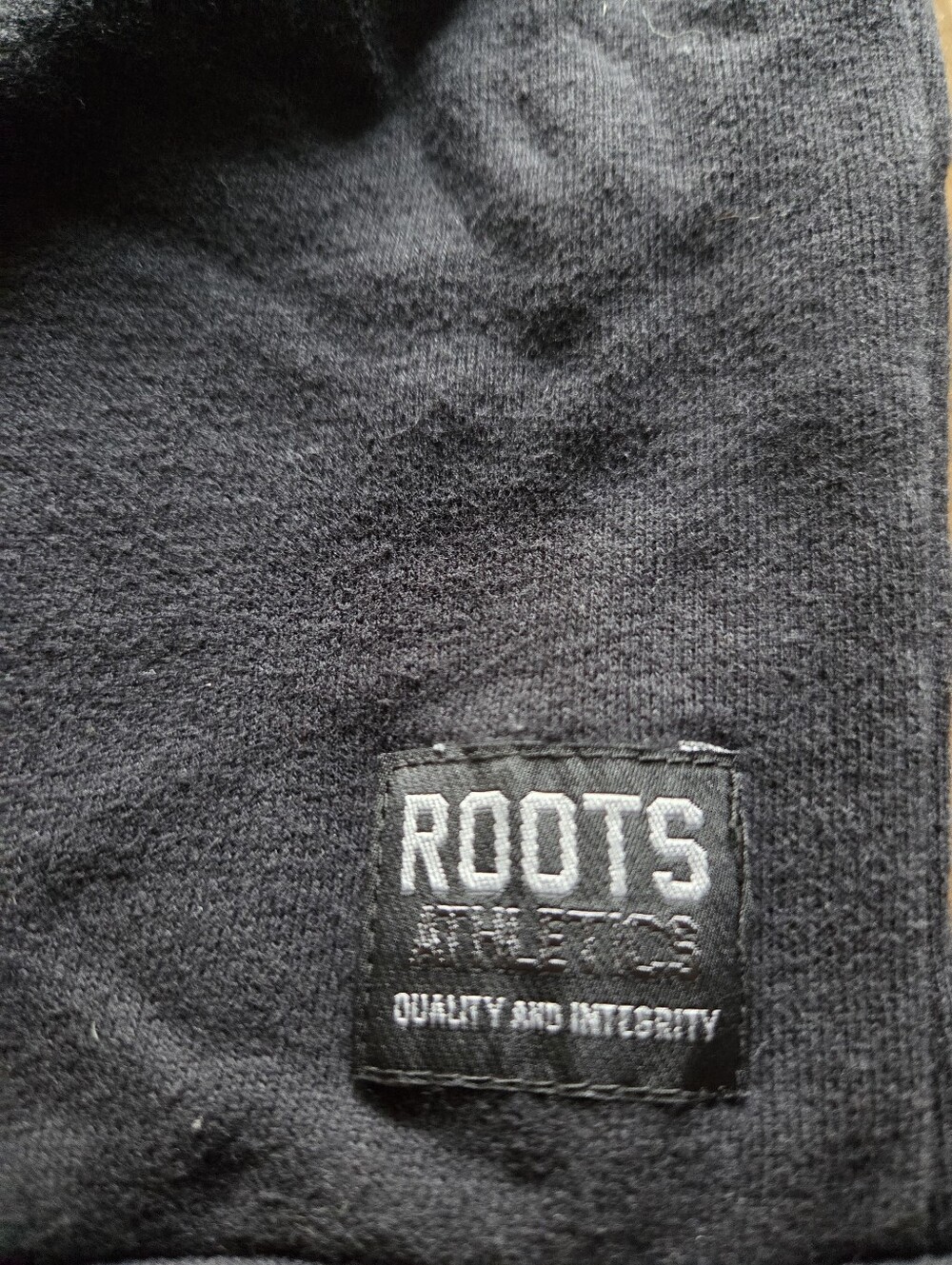 Roots Crewneck Sweatshirt Dress Extra Long With Back Slit And Pockets - Picture 2 of 8
